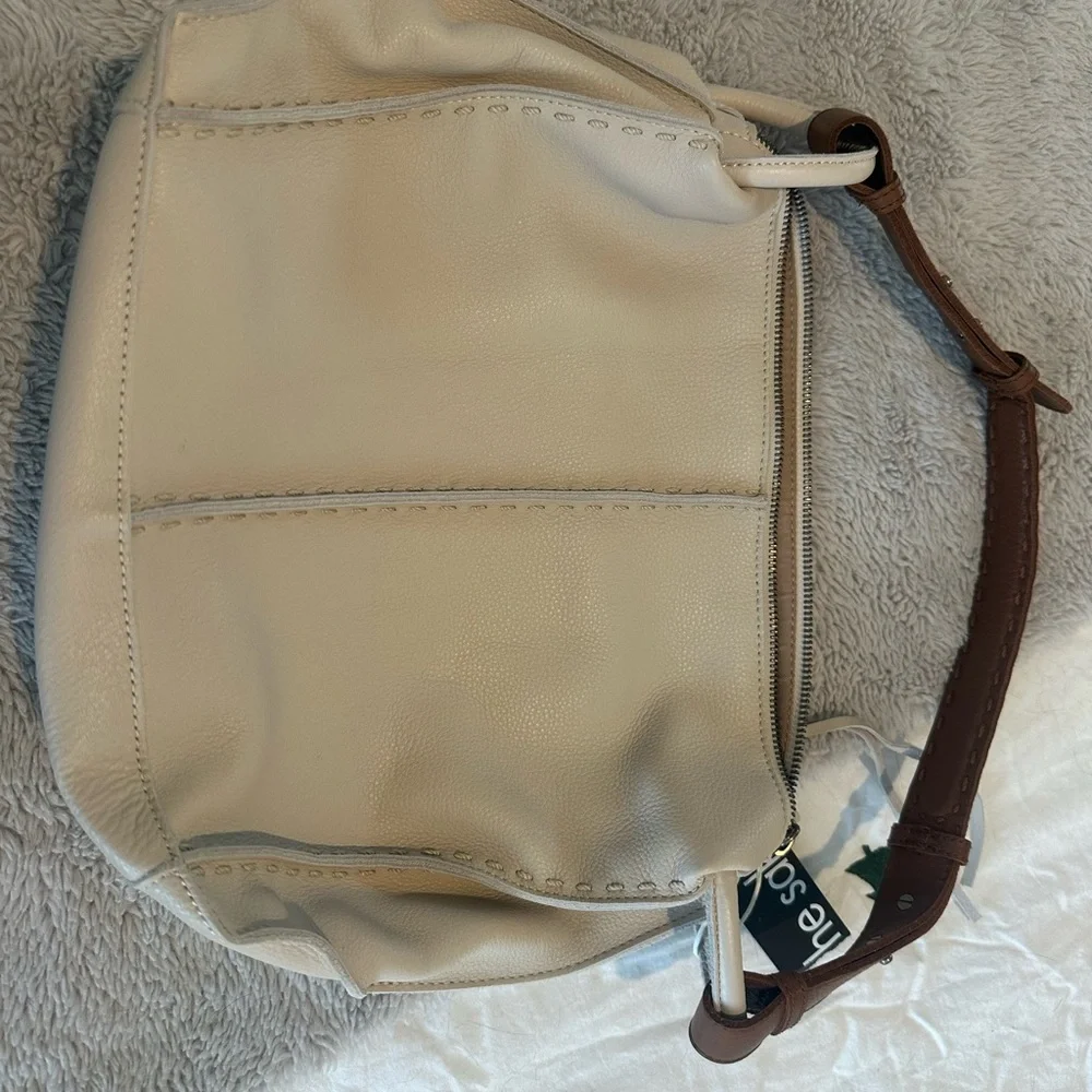 The Sak Los Feliz Medium Tote Bag Stone NWT - Picture 6 of 8
